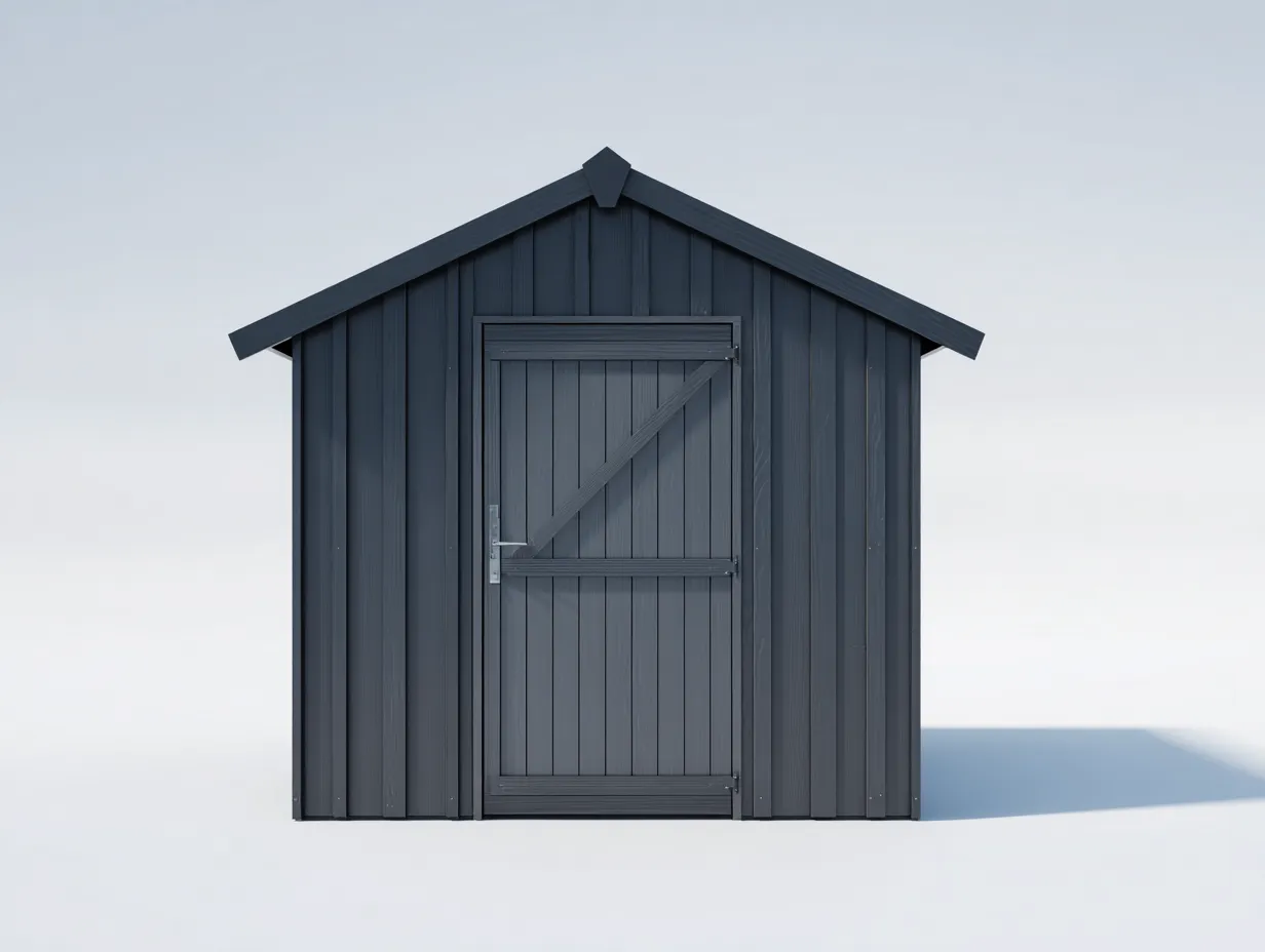 Gartenhäuschen Metall 180×120×220 cm - Dunkelgrau - kompakter Stauraum für den Außenbereich-Havexdahome