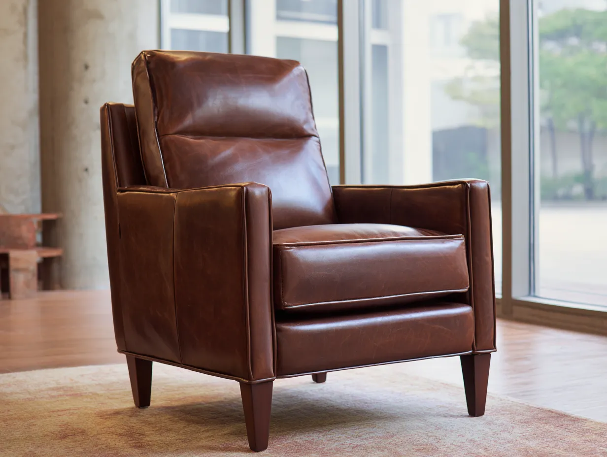 Sessel 78×85×100 cm - Dunkelbraun Lederoptik - klassischer Relaxsessel für Wohnzimmer-Havexdahome