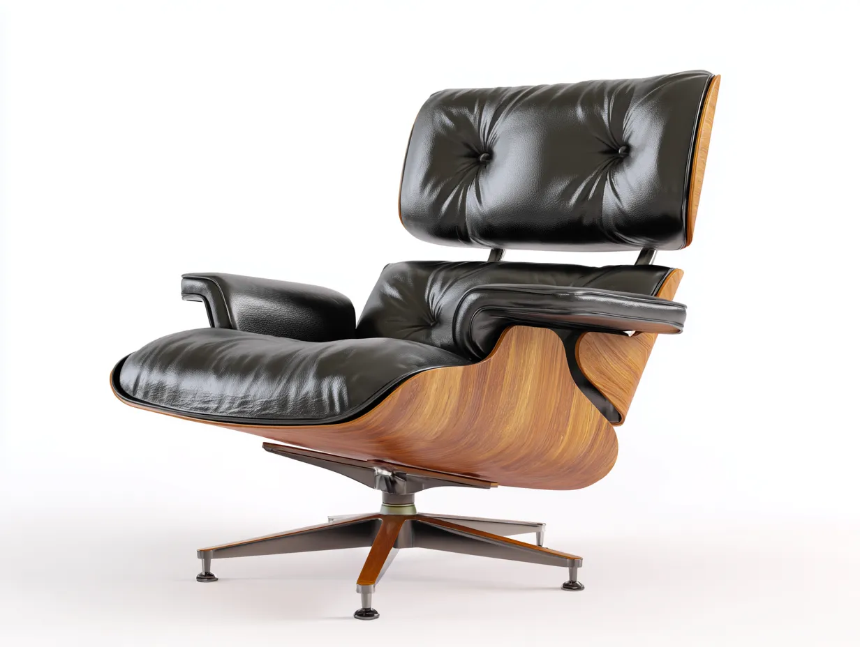 Sessel 84×86×96 cm - Schwarz Lederoptik Holzrahmen - moderner Loungesessel für Wohnzimmer-Havexdahome