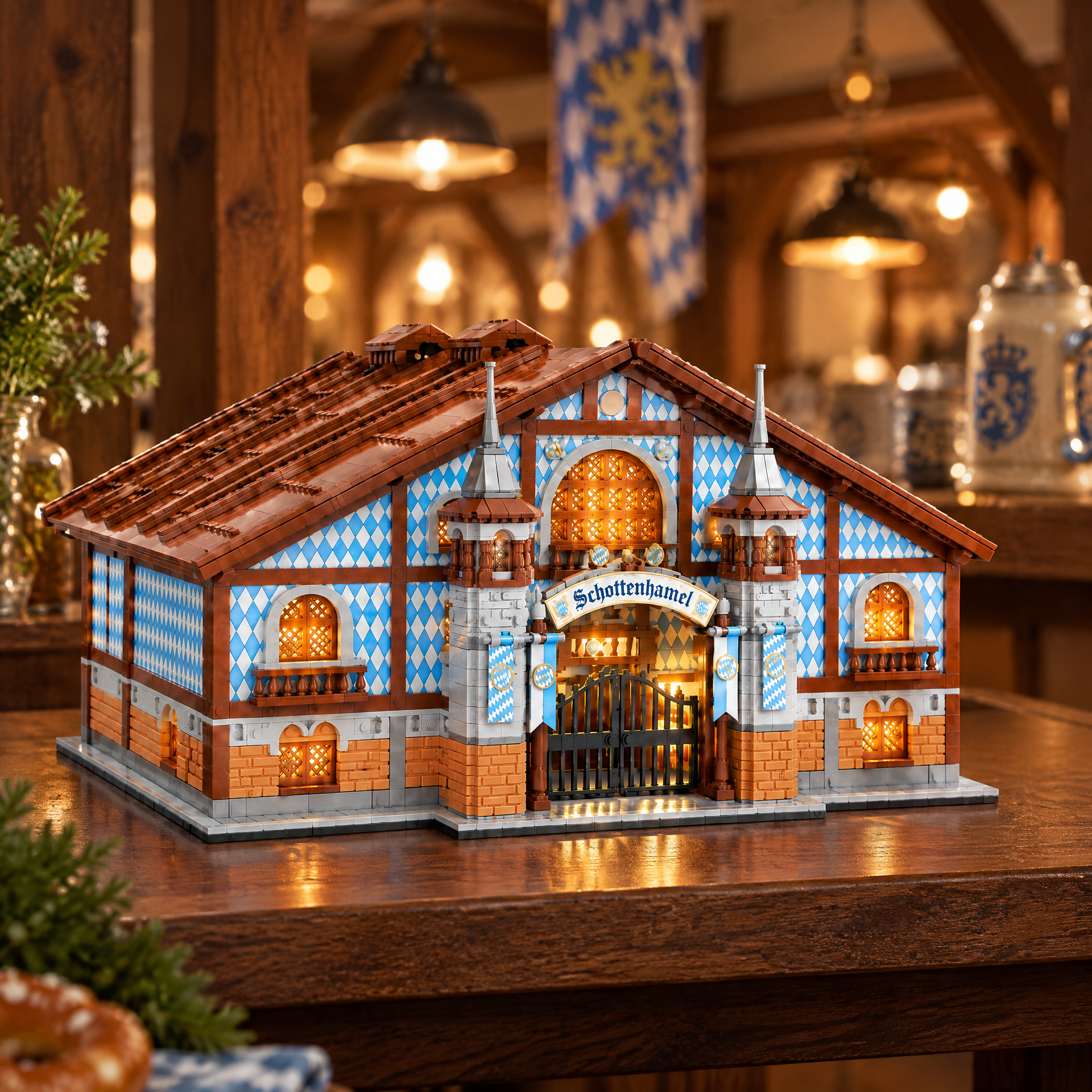Bavarian Festival Beer Tent Building Set