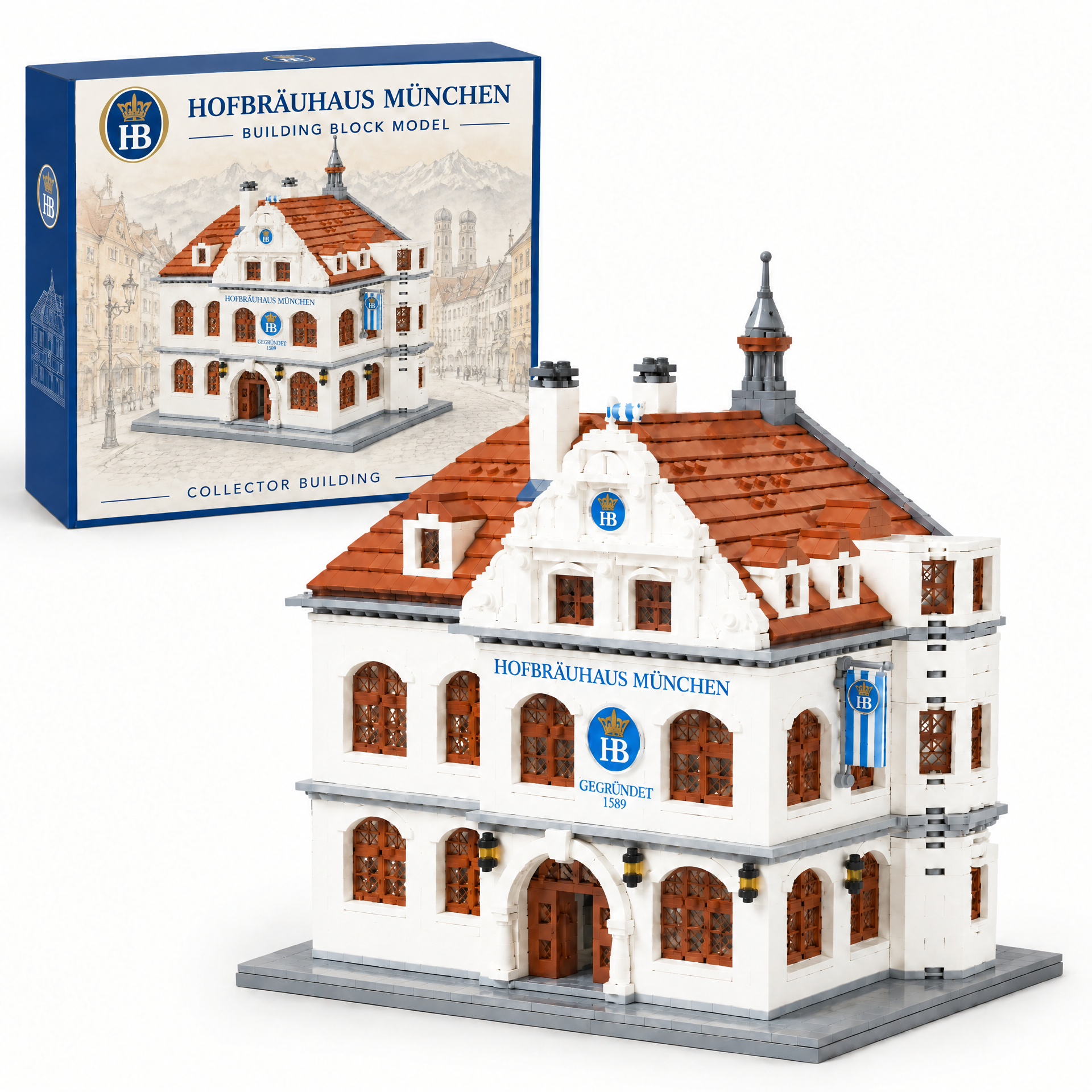 Bavarian Historic Beer Hall Building Set