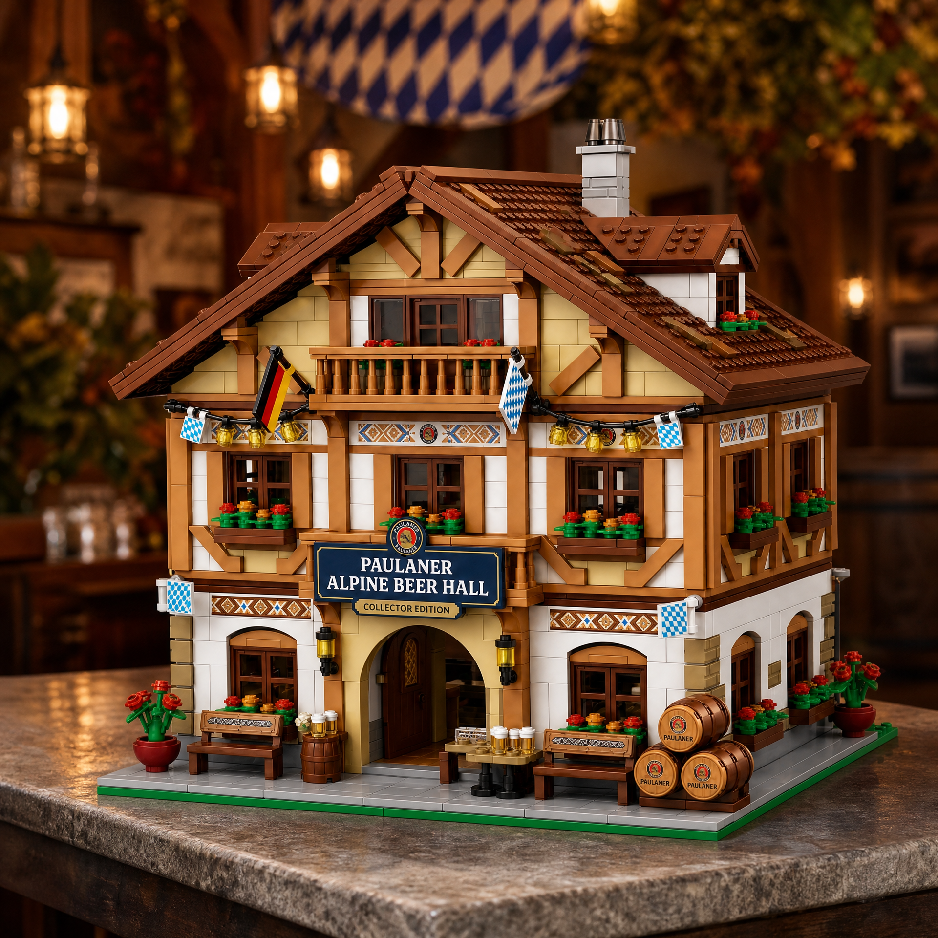 Alpine Bavarian Beer Hall Building Set