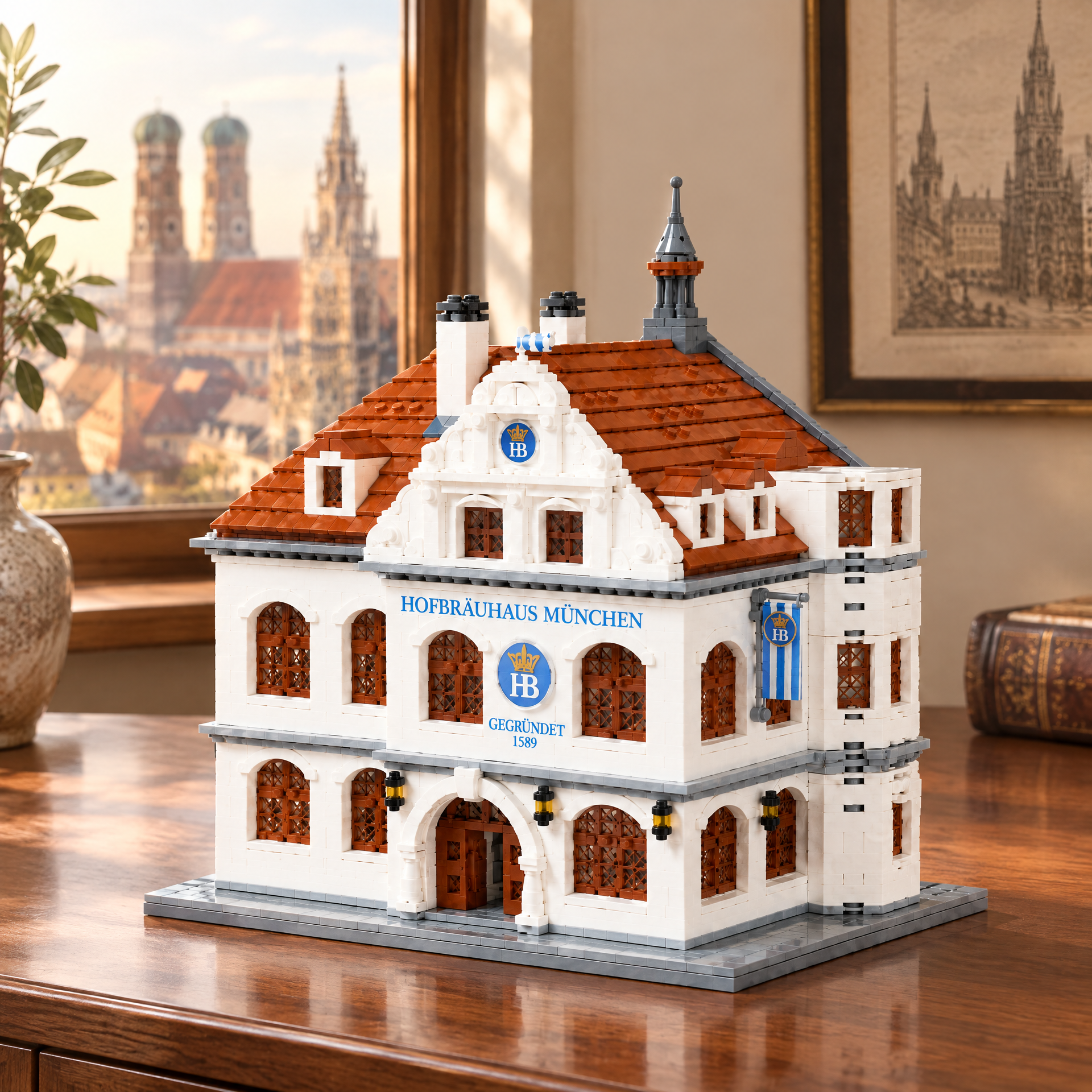 Bavarian Historic Beer Hall Building Set