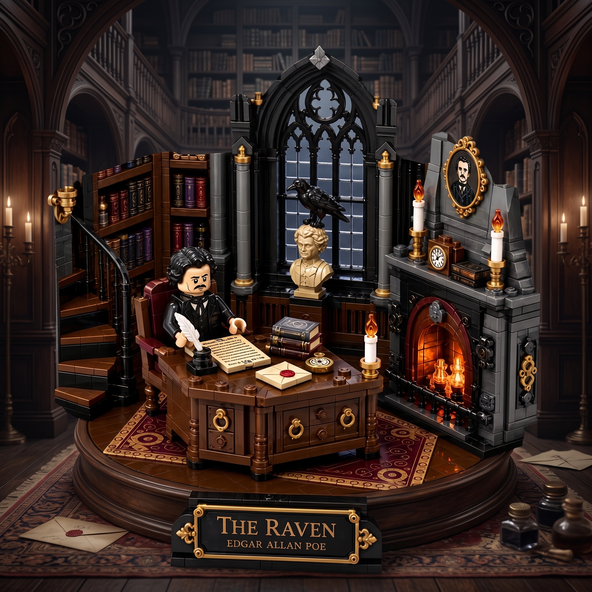 The Raven: Edgar Allan Poe Literary Masterpiece Brick Set