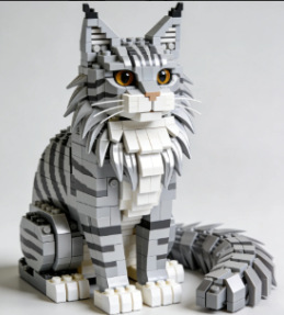 Compatible with LEGO, Trendy Cat Building Block Decor, Perfect Gift for Cat Lovers for Warm Company & DIY Assembly