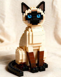 Compatible with LEGO, Trendy Cat Building Block Decor, Perfect Gift for Cat Lovers for Warm Company & DIY Assembly