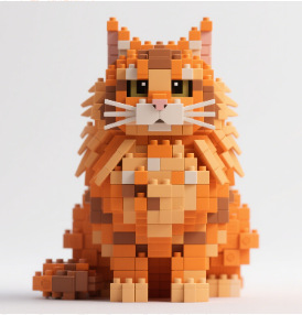 Compatible with LEGO, Trendy Cat Building Block Decor, Perfect Gift for Cat Lovers for Warm Company & DIY Assembly