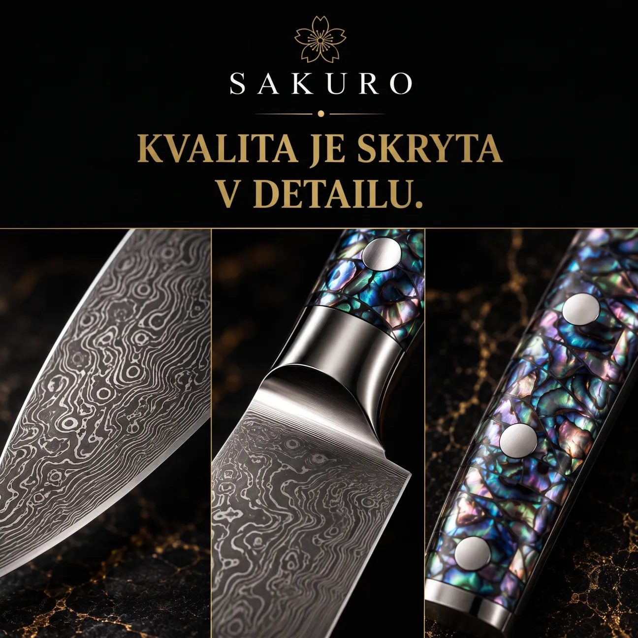 SAKURO AURORA™ – PRÉMIOVÁ 67VRSTVÁ DAMAŠKOVÁ SADA KUCHYŇSKÝCH NOŽŮ