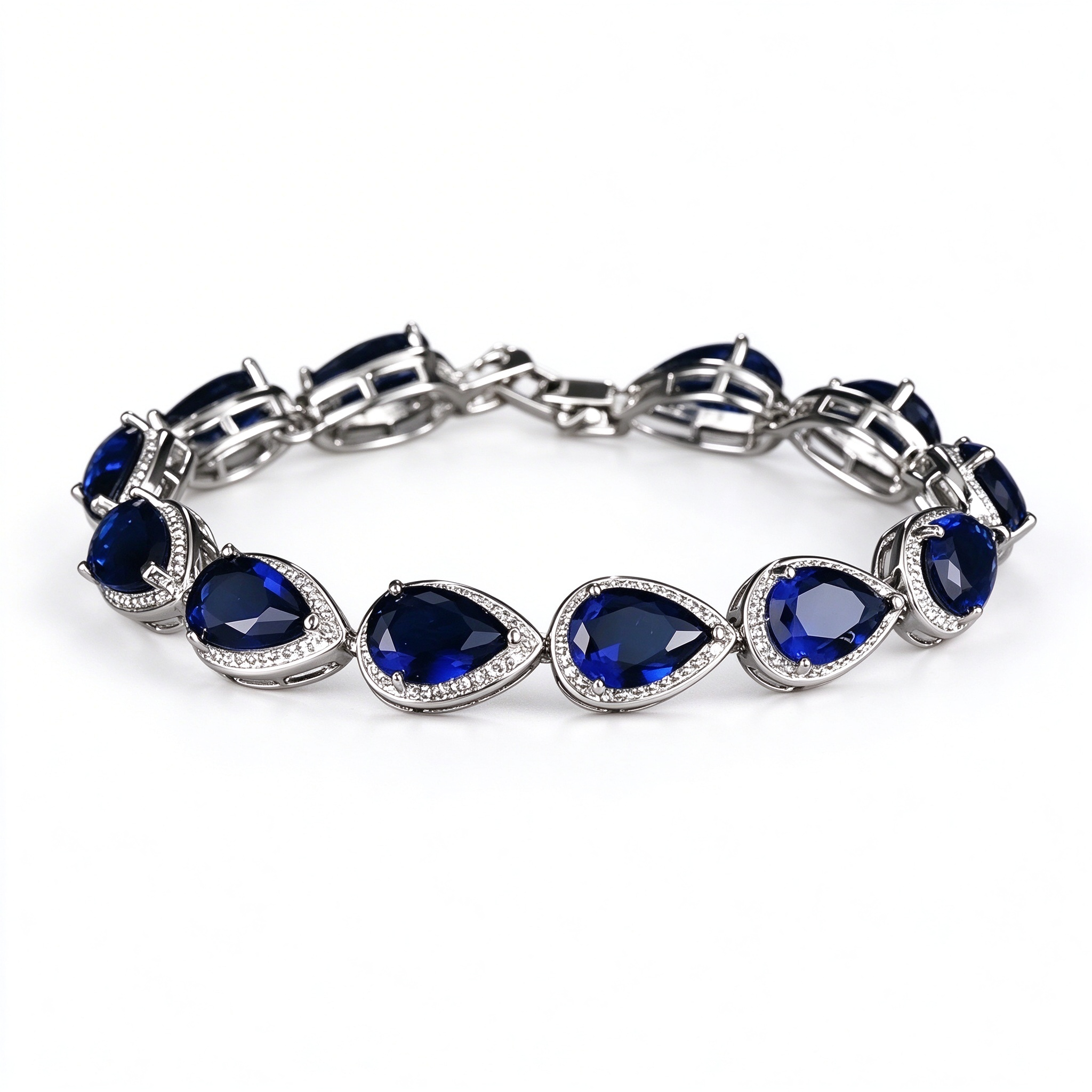 Bellaurelia Teardrop Blue Stone Bracelet