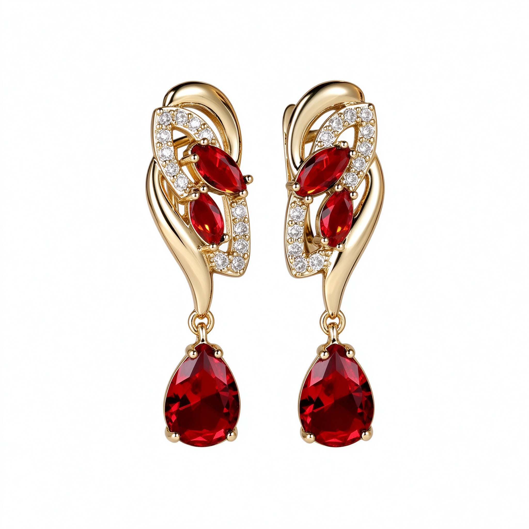 Bellaurelia Red Drop Earrings
