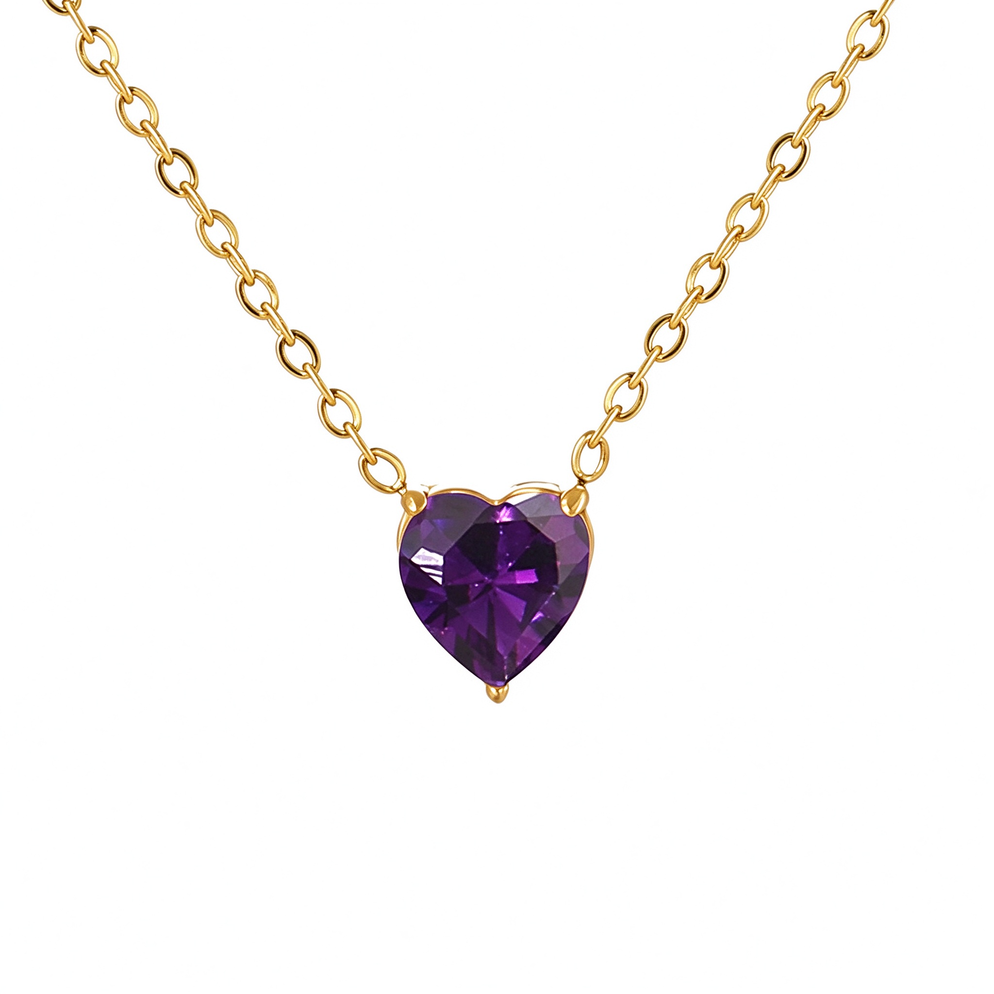 Bellaurelia Heart Birthstone Pendant Necklace
