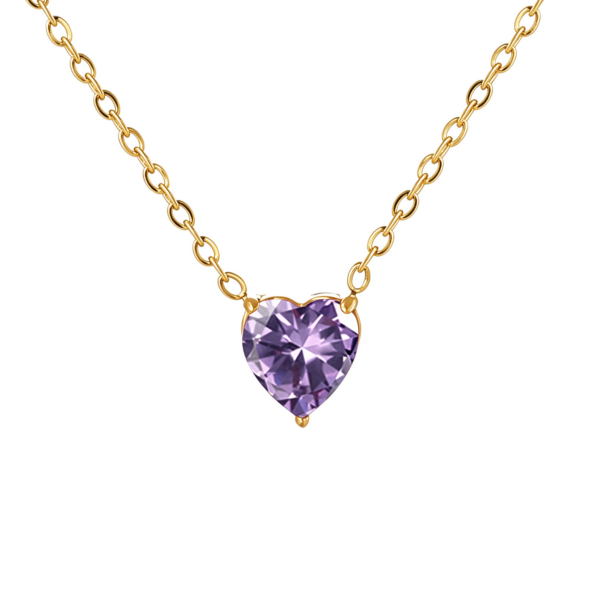 Bellaurelia Heart Birthstone Pendant Necklace