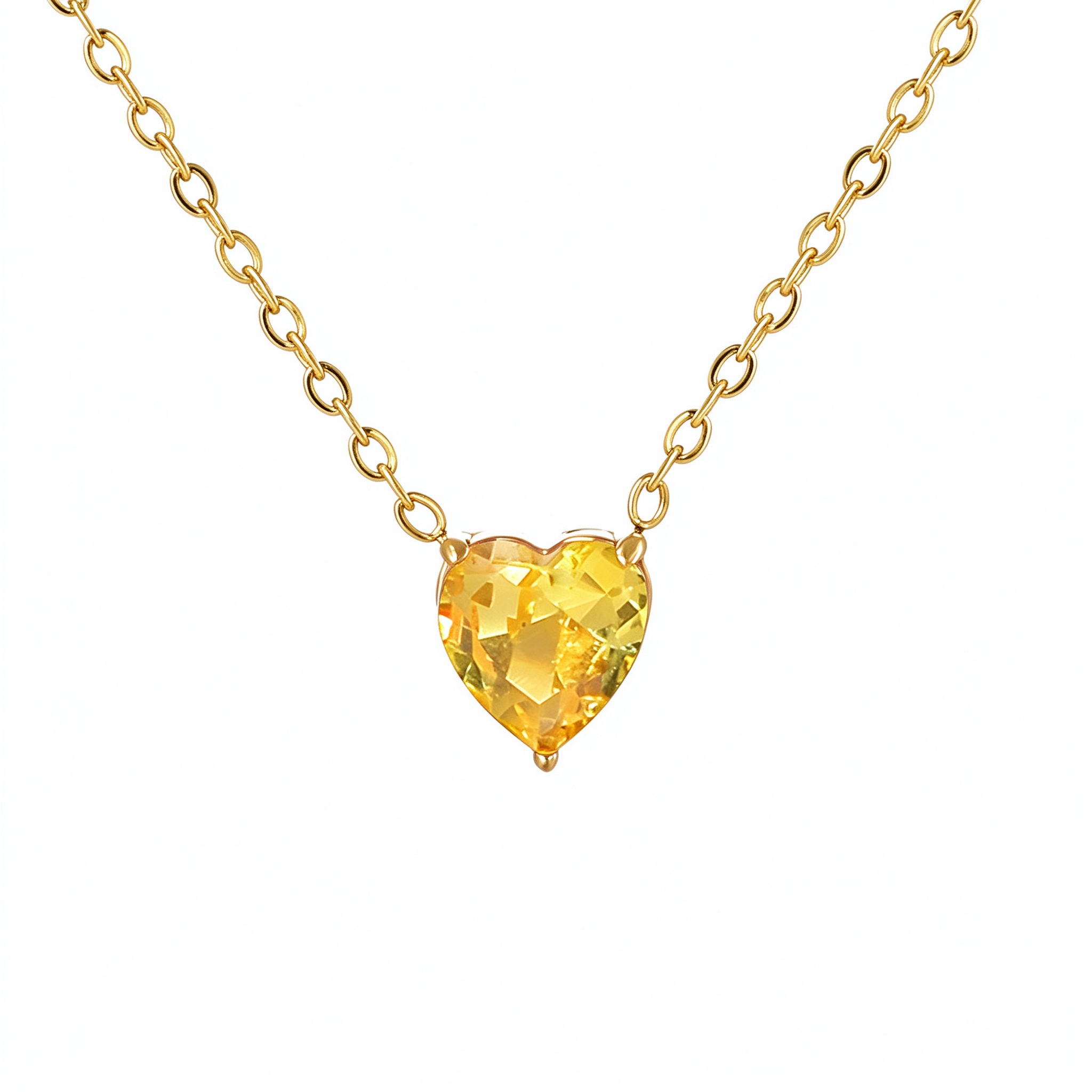 Bellaurelia Heart Birthstone Pendant Necklace
