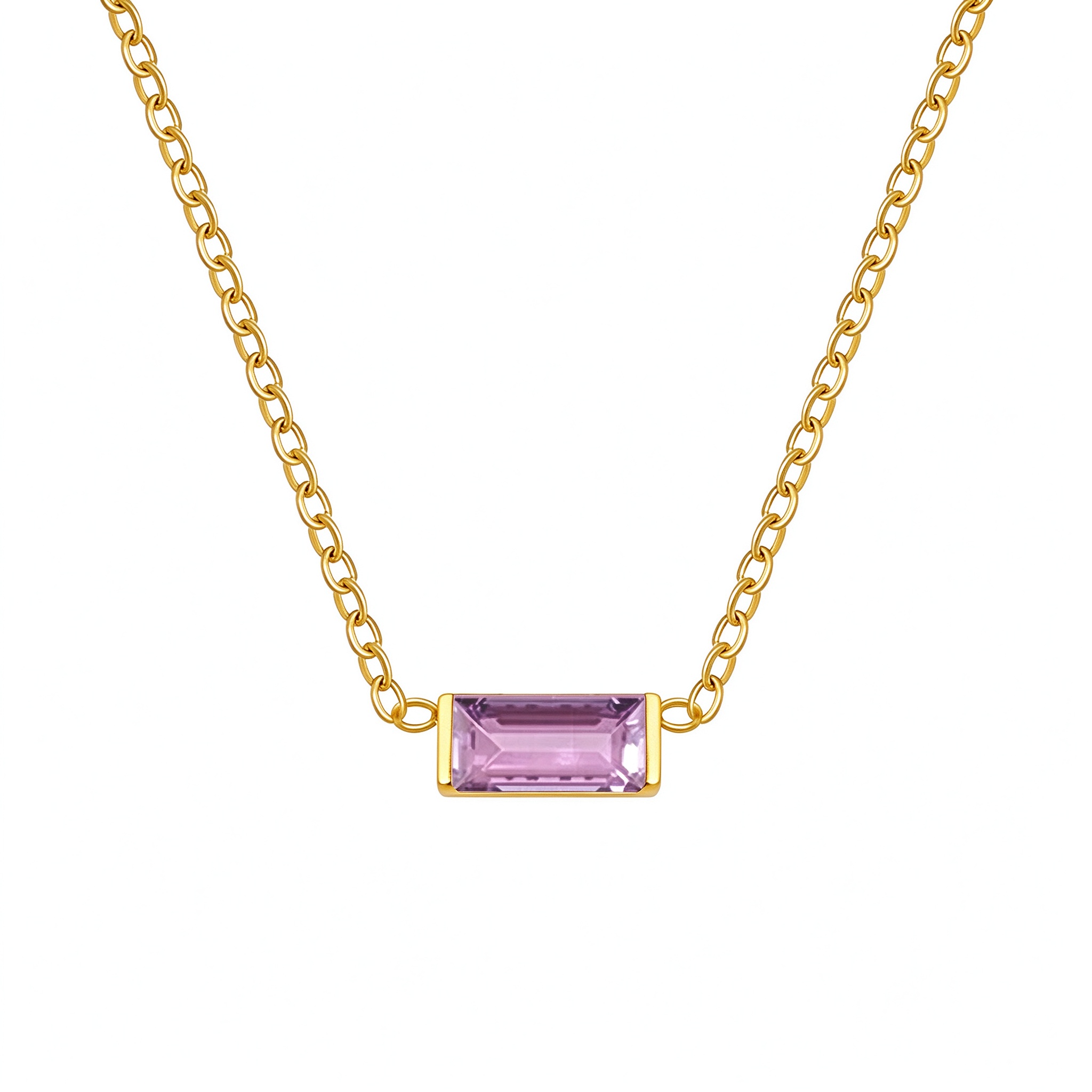 Bellaurelia Birthstone Gold Necklace – 12 Month Birthstone