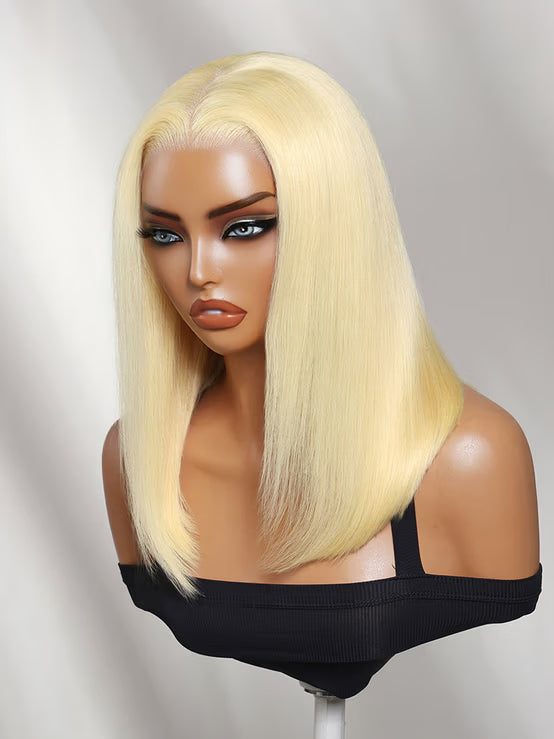 Richmond GB Hair 613 Blonde 13x4 Pre-Everything Lace Front Human Hair Wigs Straight Bob Human Hair Wigs - Multi-Angle View 3
