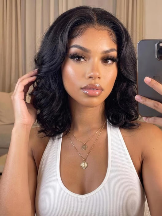 Richmond GB Hair 7x5 No-Slip Glueless Lace Wig Soft Glam Layered Effortless Blowout Bob Human Hair Wig - Multi-Angle View 3