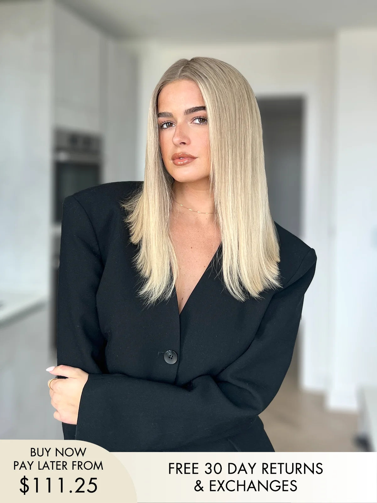 Richmond GB Hair Blonde Human Hair Glueless Bob Wig - Front View