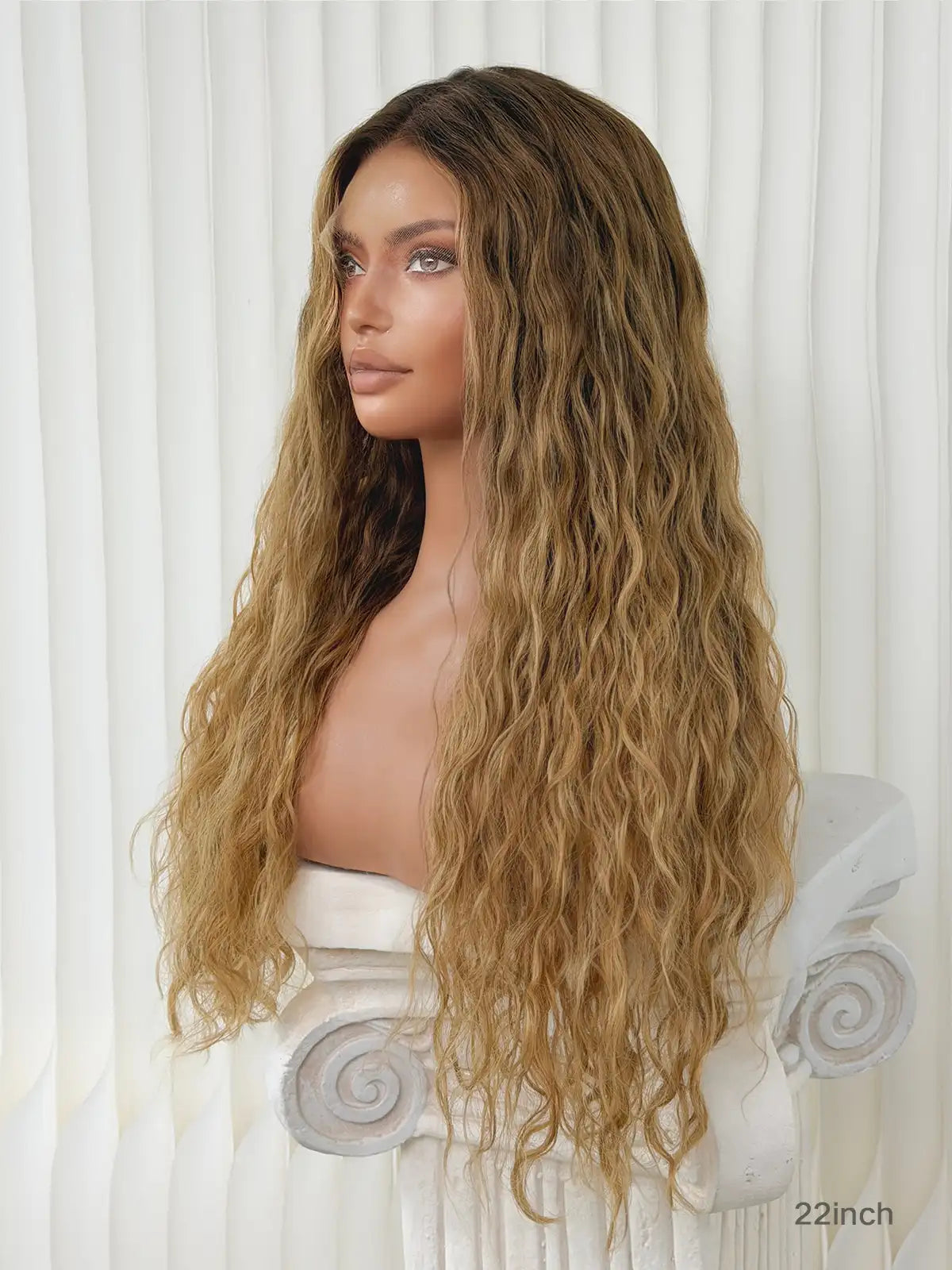 Richmond GB Hair Zara HD Lace Wig Honey Blonde 2C Curly Human Hair Wig - Multi-Angle View 2