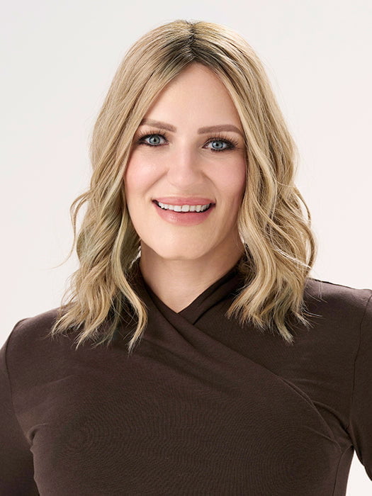 Richmond GB Hair Barely There Wavy 12" | Synthetic Hair Topper (Hand Tied) - Front View