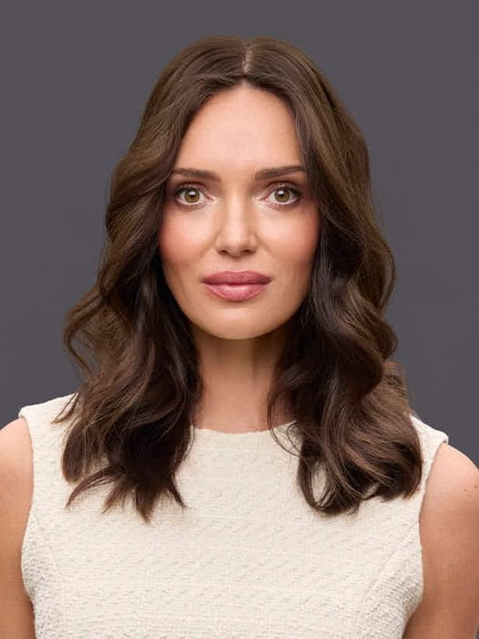 Richmond GB Hair EasiTop Lite Long Human Hair 14" Human Hair Topper (Mono Top) - Front View