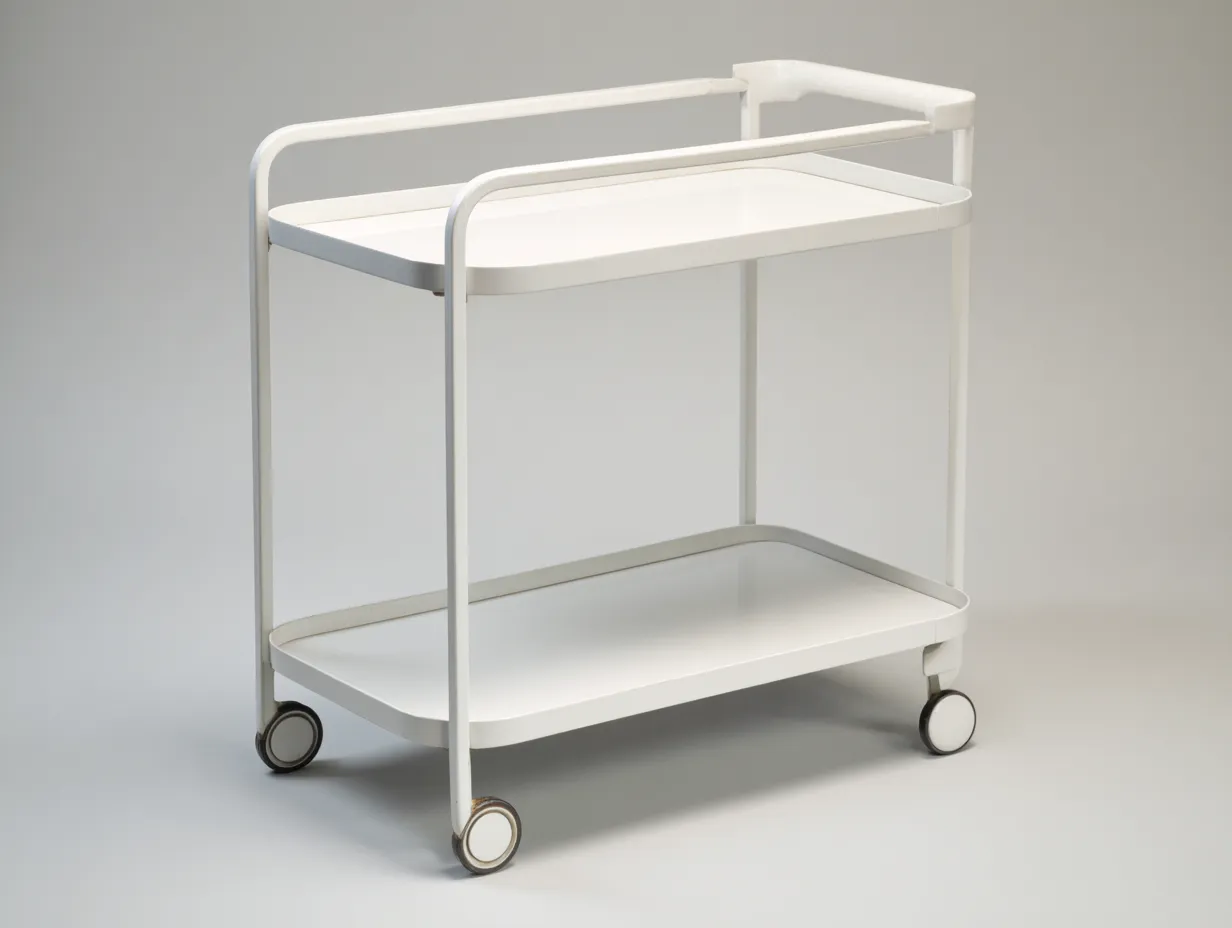 Servierwagen 76×42×78 cm - Weiß Metall - modernes Esszimmer Design-Lovorahadecor