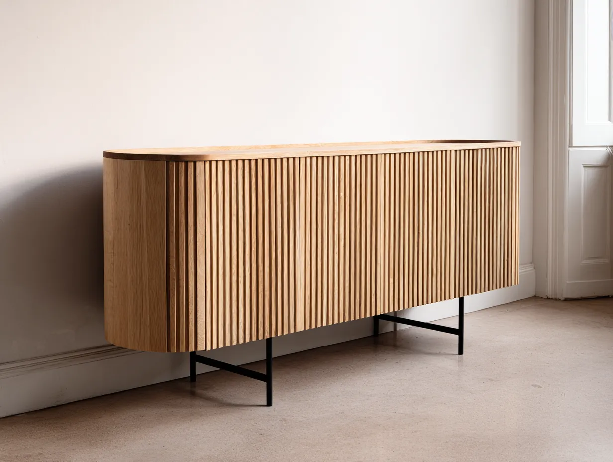 TV-Schrank 180×42×70 cm - Eiche Optik Holz - modernes Wohnzimmer Design-Lovorahadecor