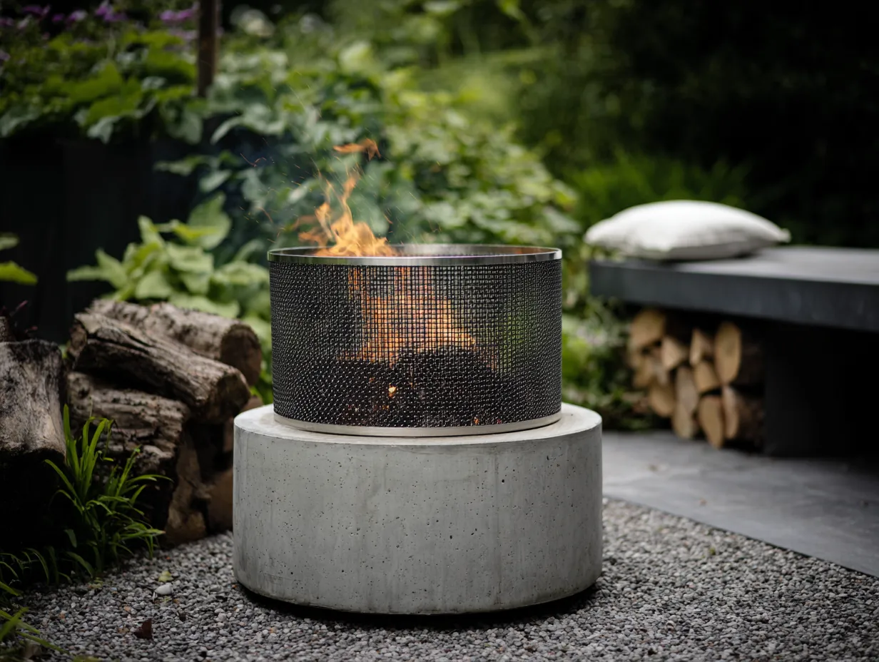 Garten Herd Stahl 80×80×180 cm - Rostbraun - hoher Feuerkamin für draußen-Lovorahadecor