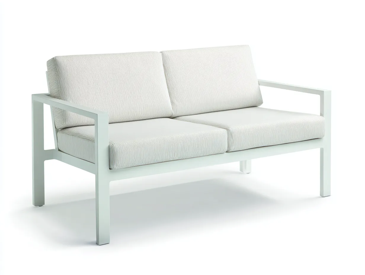 Sofa 215×88×82 cm - Stoff Weiß - modernes Wohnzimmer Möbel-Lovorahadecor
