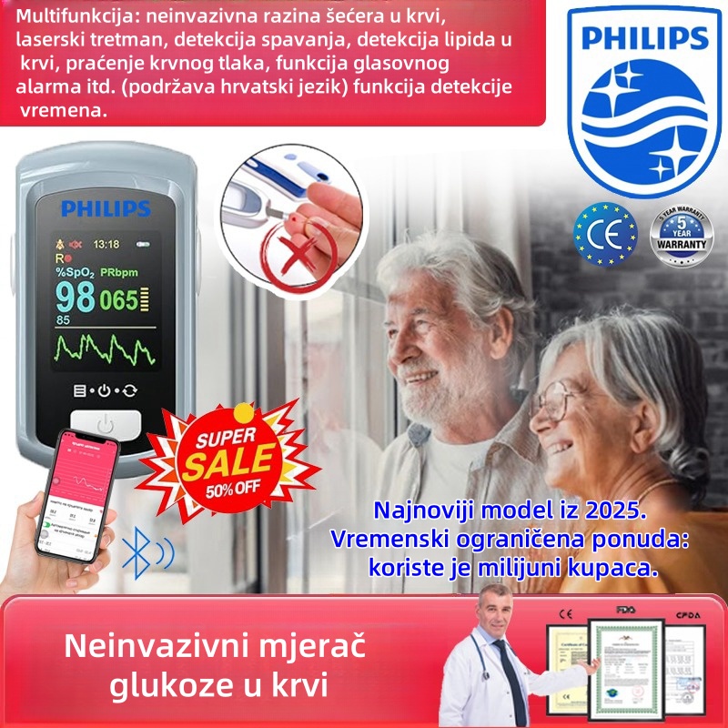 Philips 2025 neinvazivni laserski mjerač glukoze u krvi, nema potrebe za vađenjem krvi