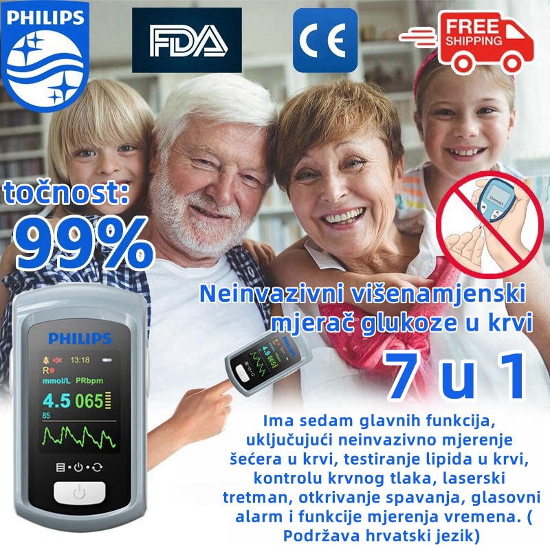 Philips 2025 neinvazivni laserski mjerač glukoze u krvi, nema potrebe za vađenjem krvi