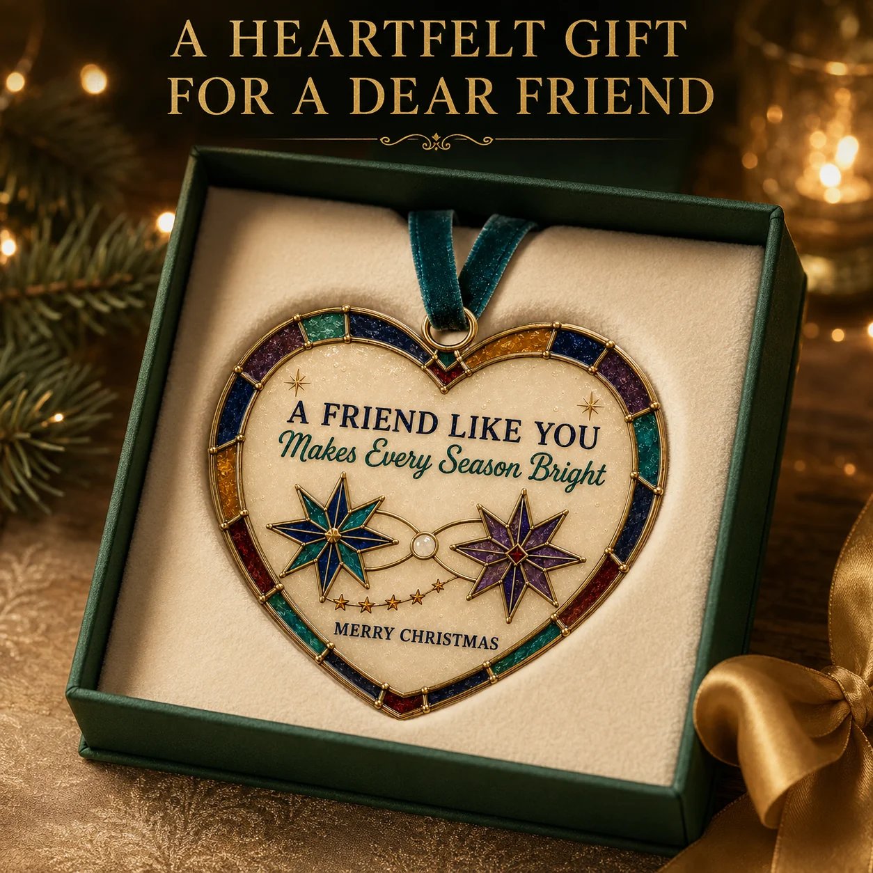Heart Christmas ornament used as a thoughtful holiday gift accent