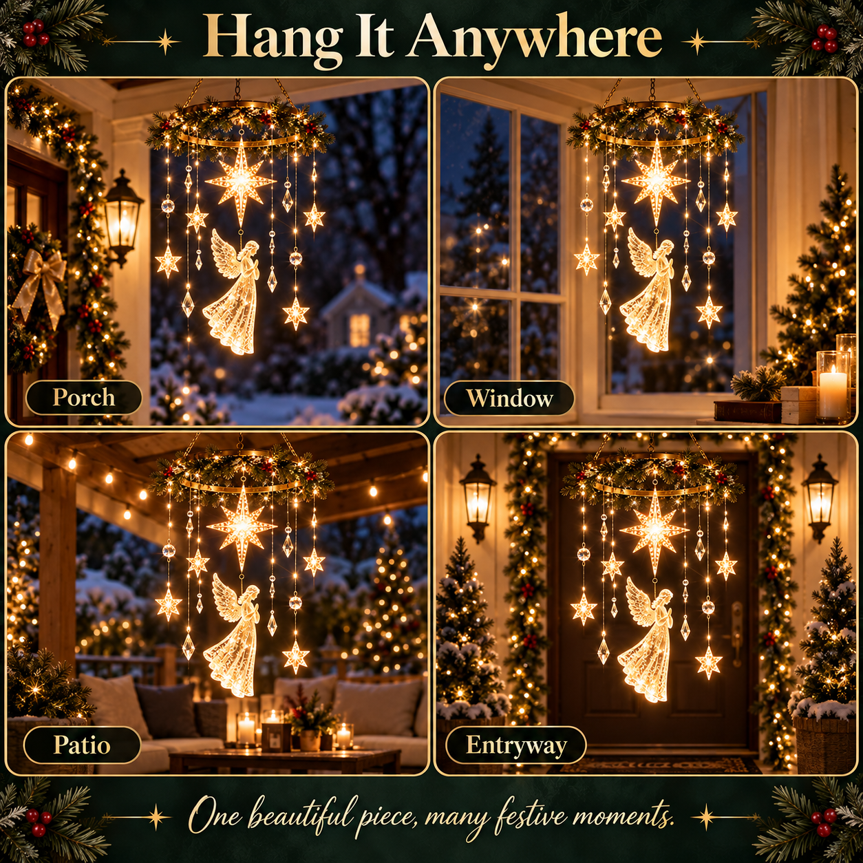 Simple hanging setup for Angel Star Holiday Mobile