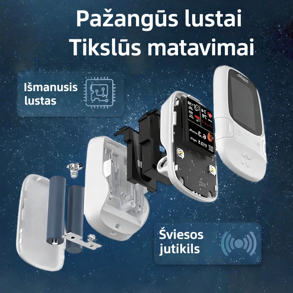 🔥2026 m. naujas neinvazinis „Omron“ išmanusis gliukozės kiekio kraujyje matuoklis. Pagaminta JAV.