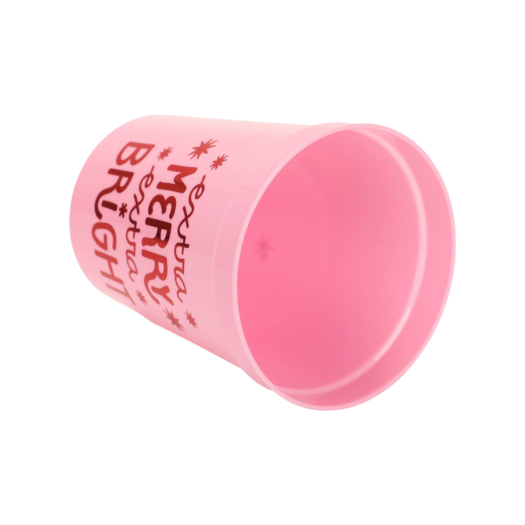 Extra Merry & Bright Reusable Holiday Party Cups (set of 8)