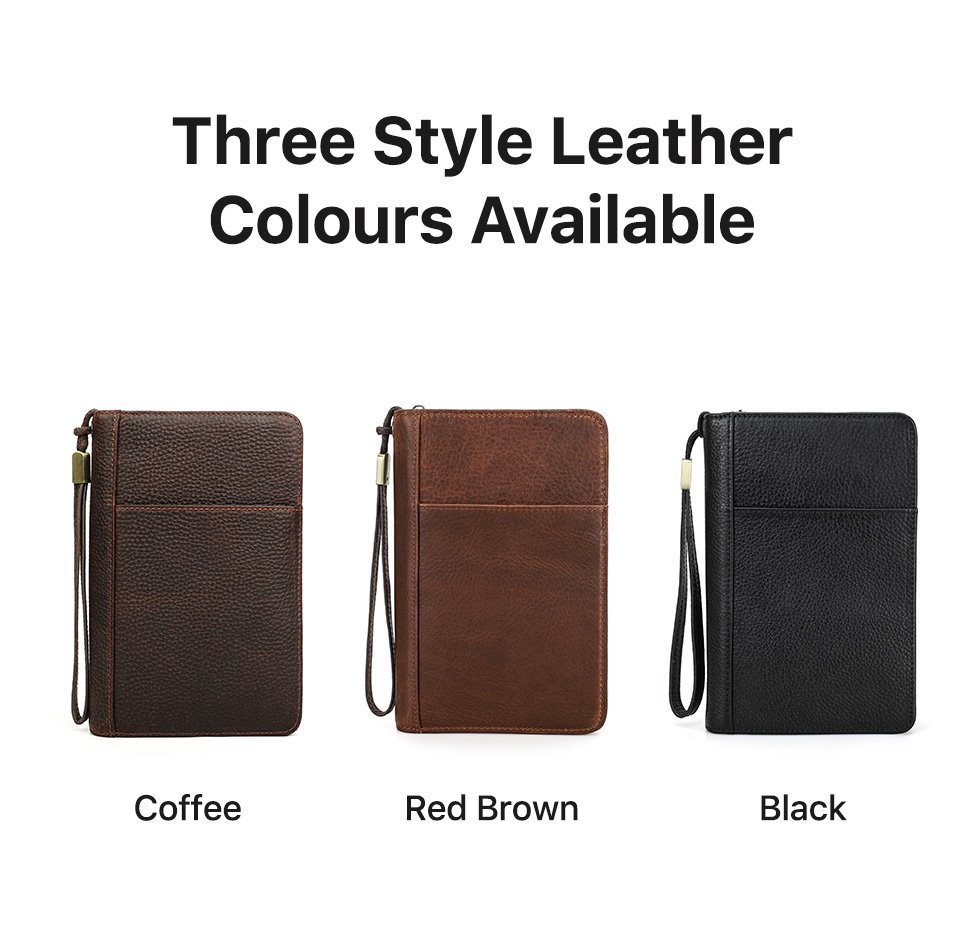 CF5009 leather cigar case in coffee, red brown and black