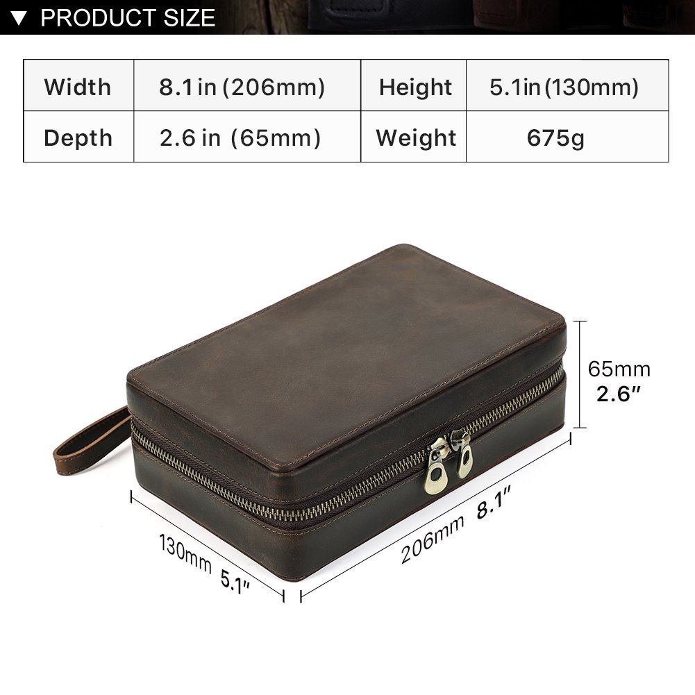 CF5010 size chart: 206 x 130 x 65 mm, 675 g