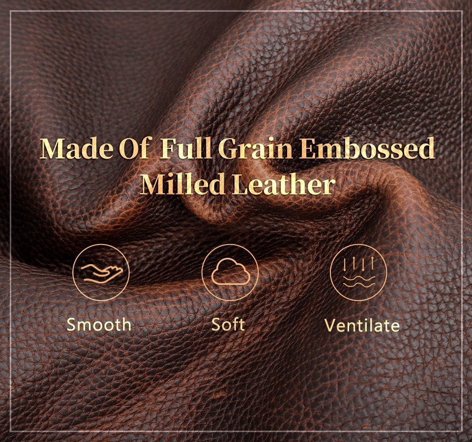 Full-grain embossed milled leather of the CF5016 pipe case