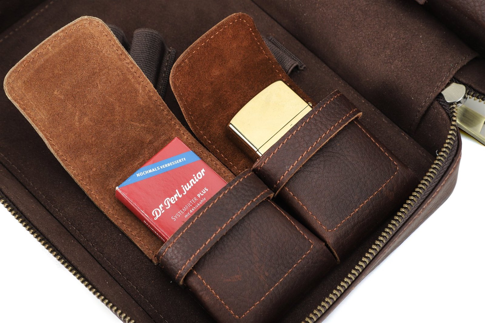Close-up of the two lighter pockets inside the CF5016 case