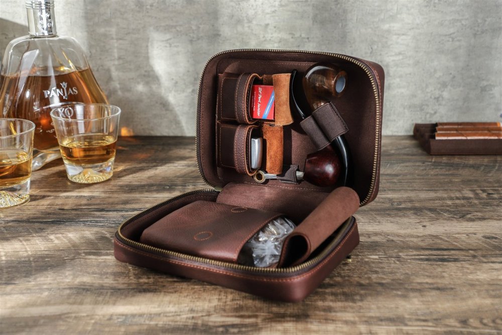 CF5016 pipe case with the magnetic tobacco pouch