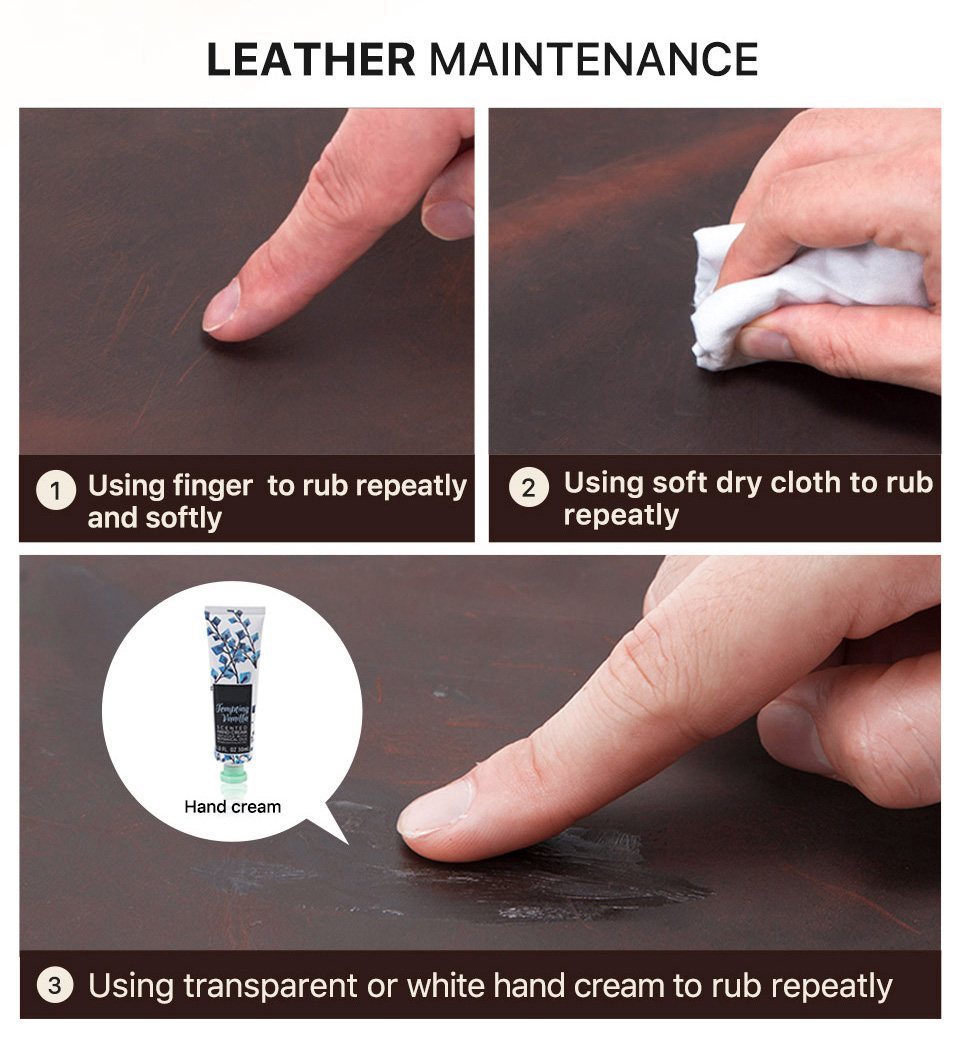How to care for crazy horse leather: rub with a finger, wipe with a dry cloth, use neutral cream