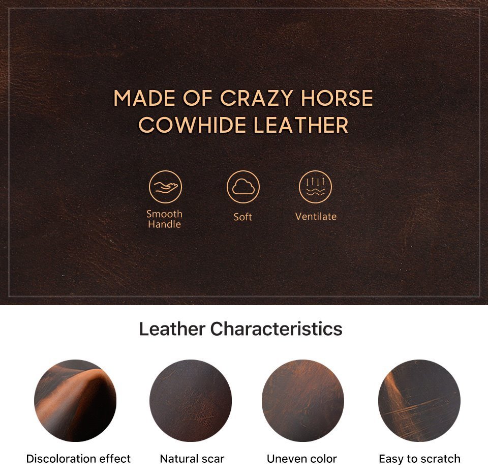 Crazy horse cowhide leather used for the CF5029 cigar box
