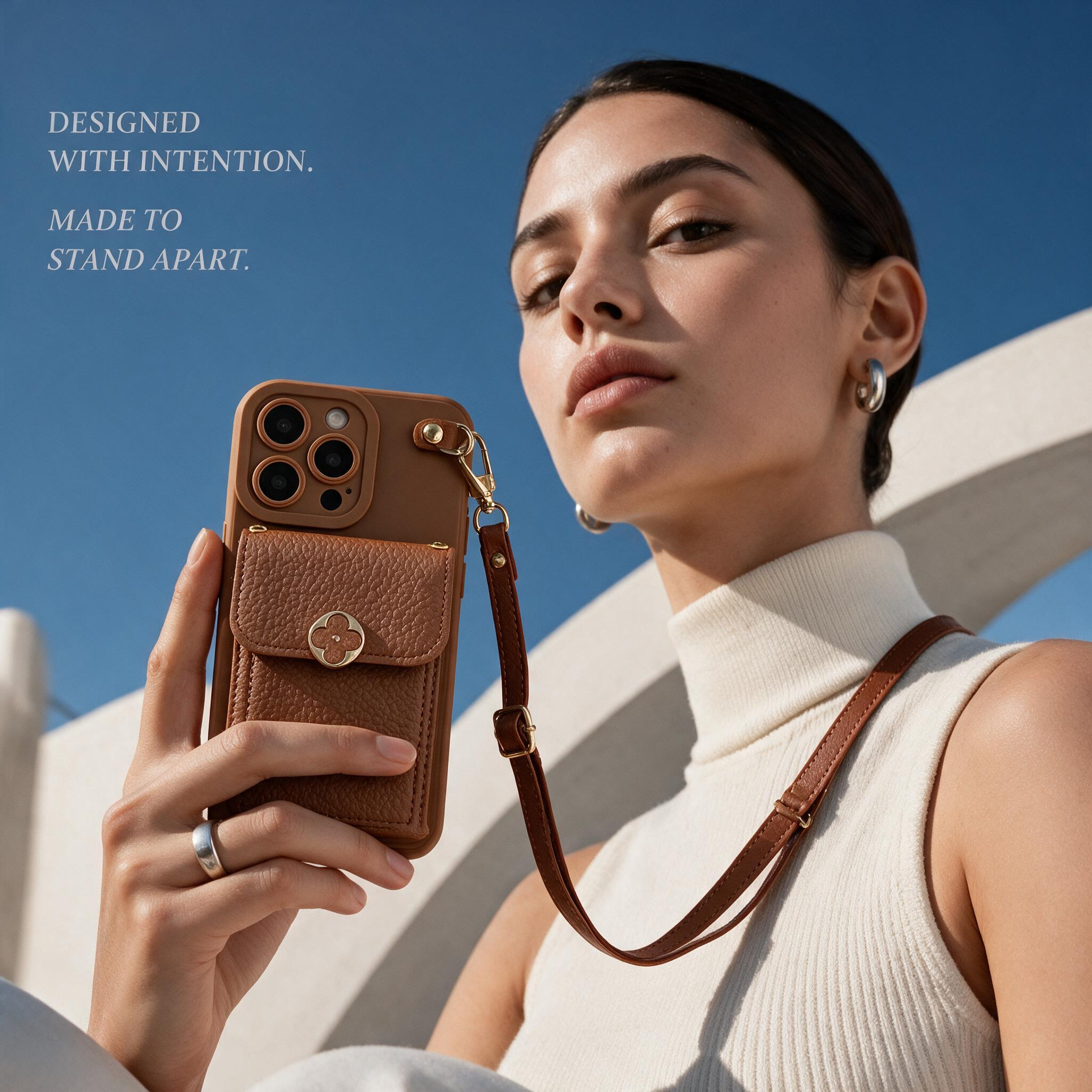 IPHONE Crossbody Wallet Phone Case for  | Women Leather Purse Cover