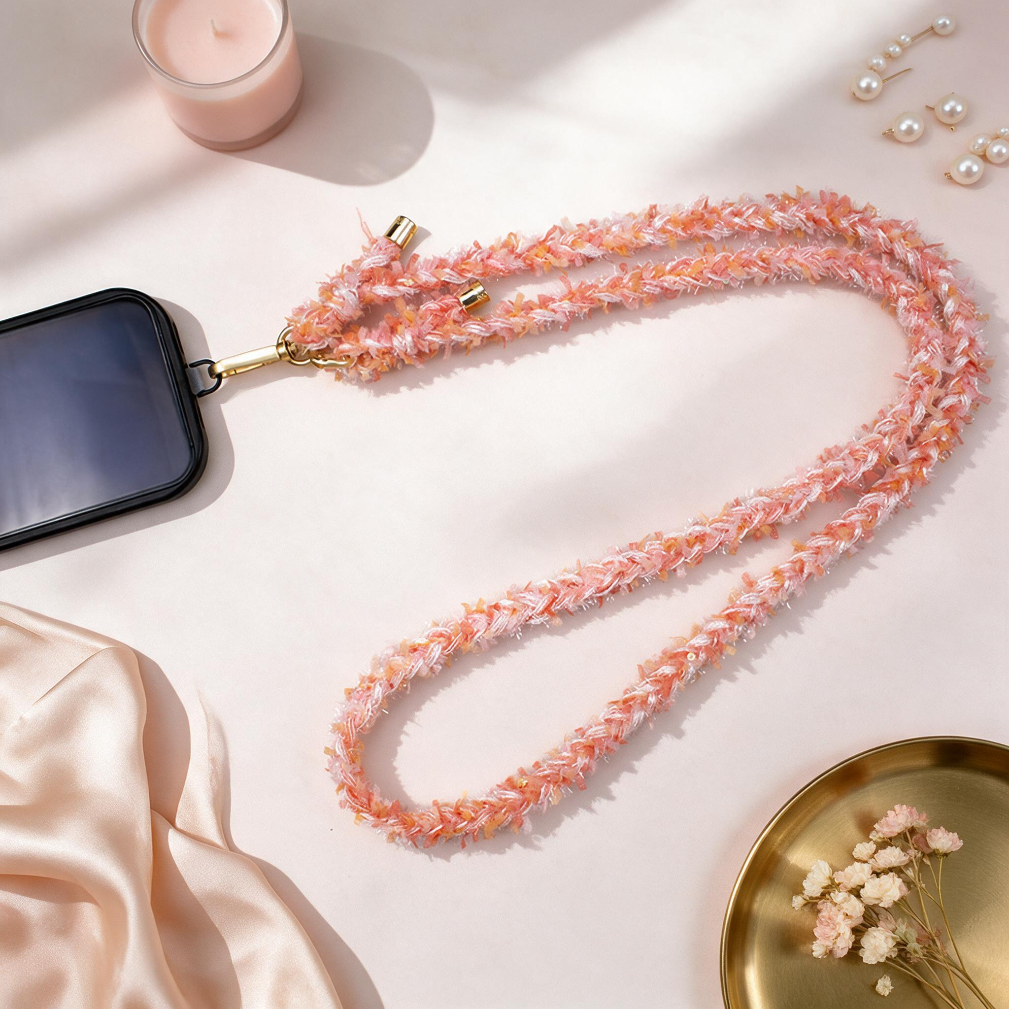 IPHONE soft Textured Crossbody Phone Strap for Everyday Style