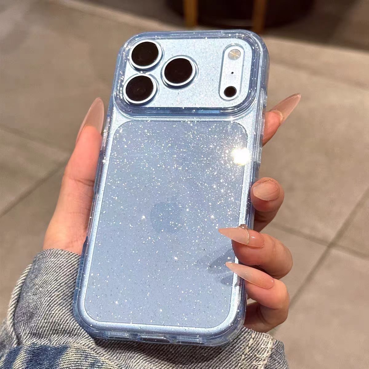  IPHONE Women's Stylish Shockproof  Case | Glitter Transparent Case