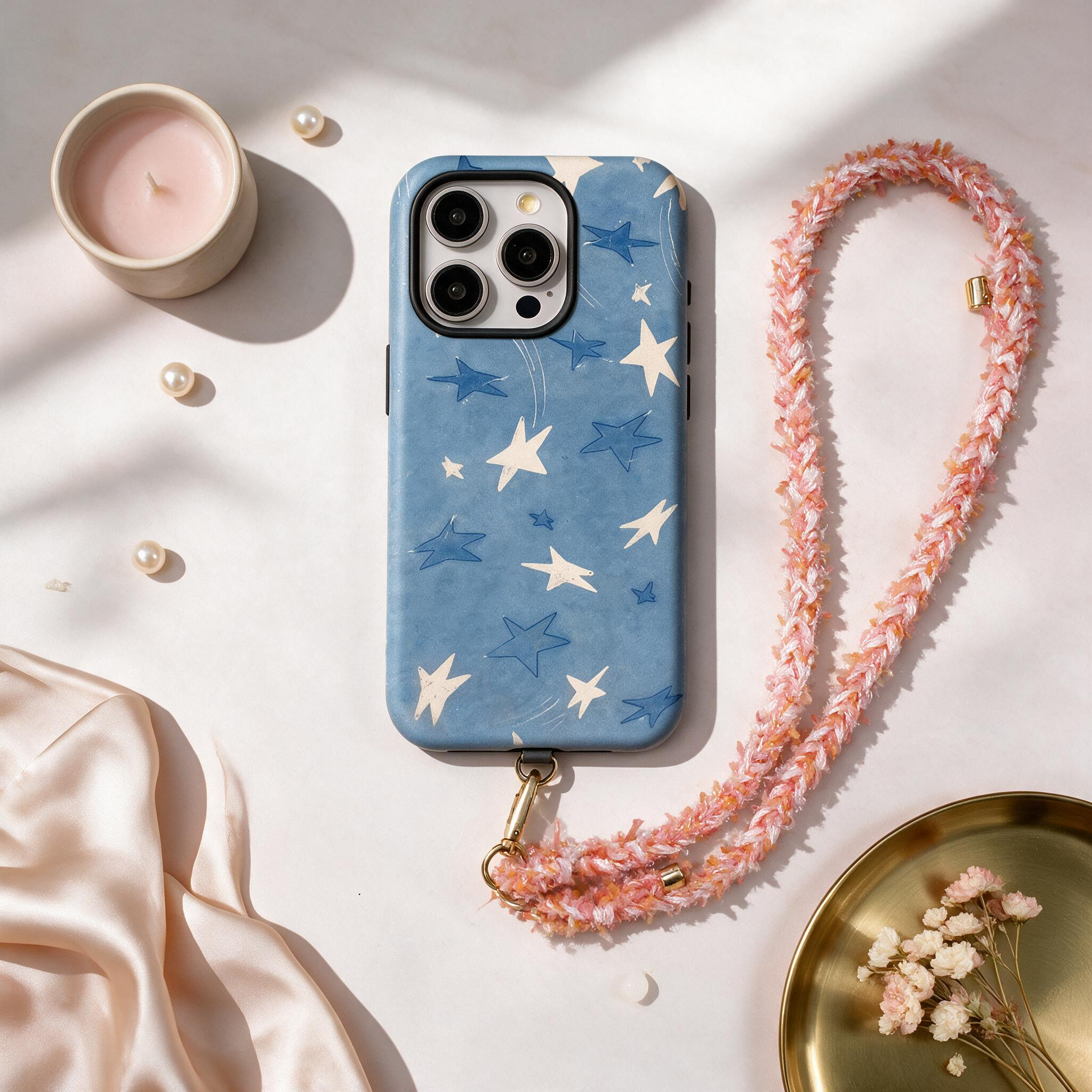 IPHONE soft Textured Crossbody Phone Strap for Everyday Style