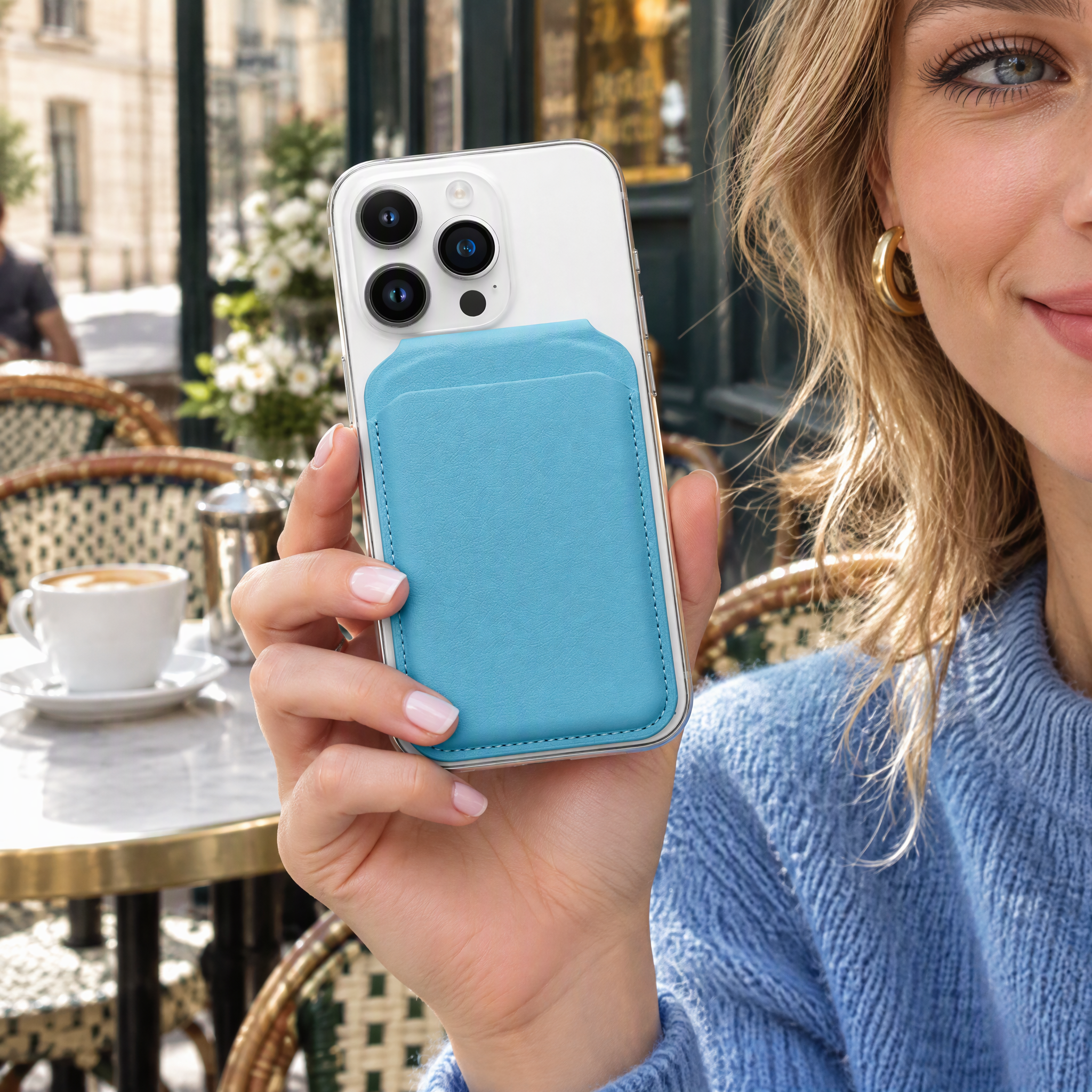  iPhone Leather Card Holder for | Foldable Kickstand