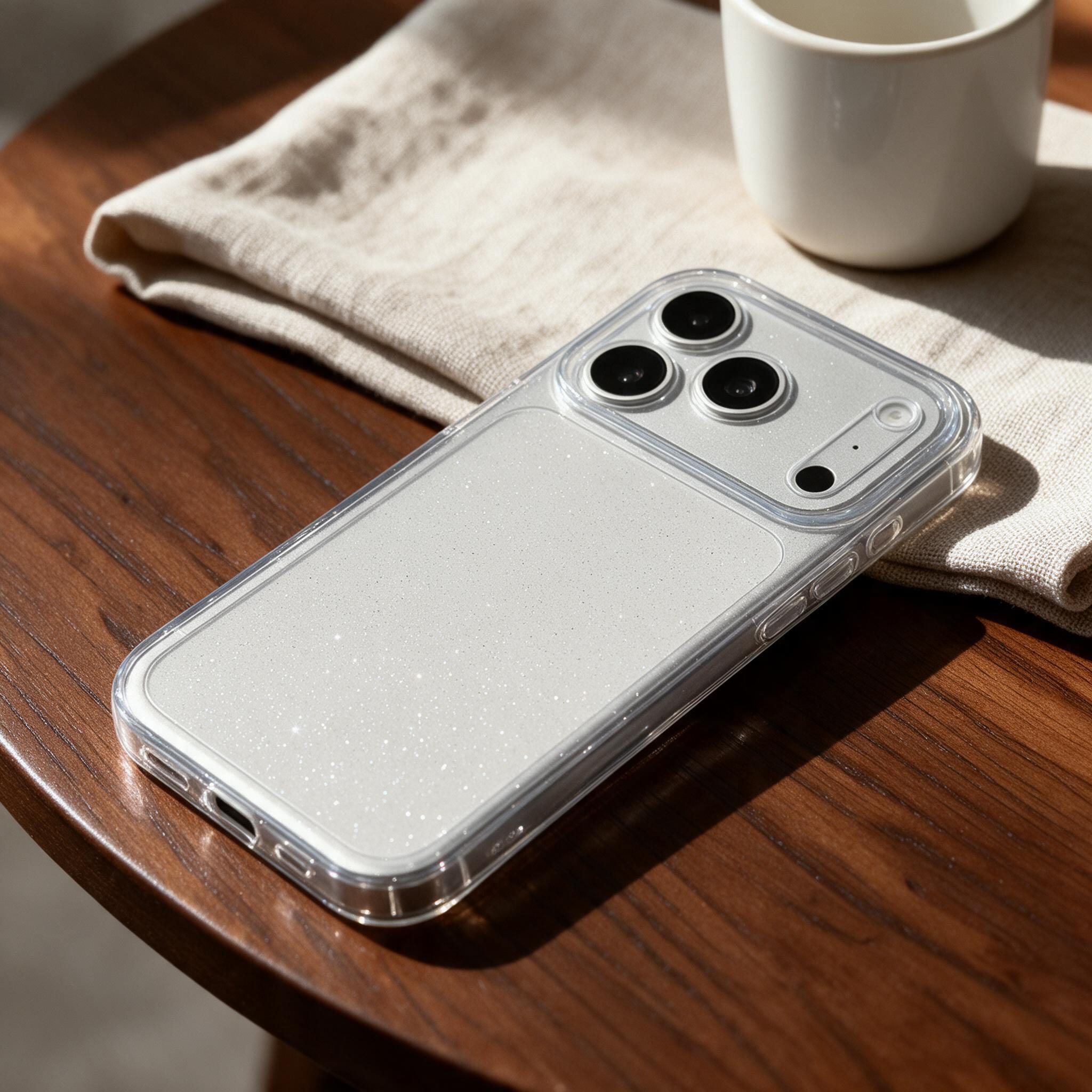  IPHONE Women's Stylish Shockproof  Case | Glitter Transparent Case