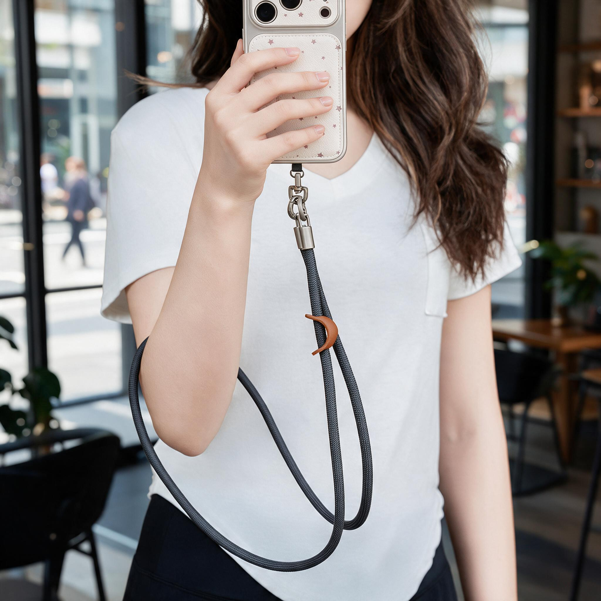 IPHONE adjustable Braided Phone Crossbody Strap | Hands-Free Phone Lanyard