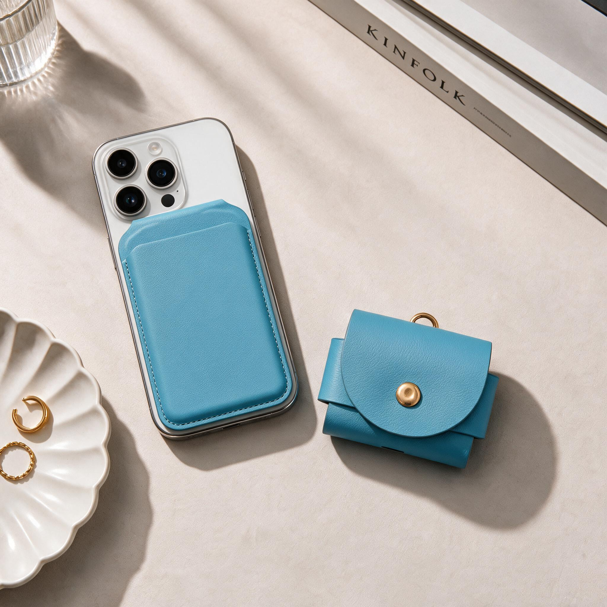  iPhone Leather Card Holder for | Foldable Kickstand