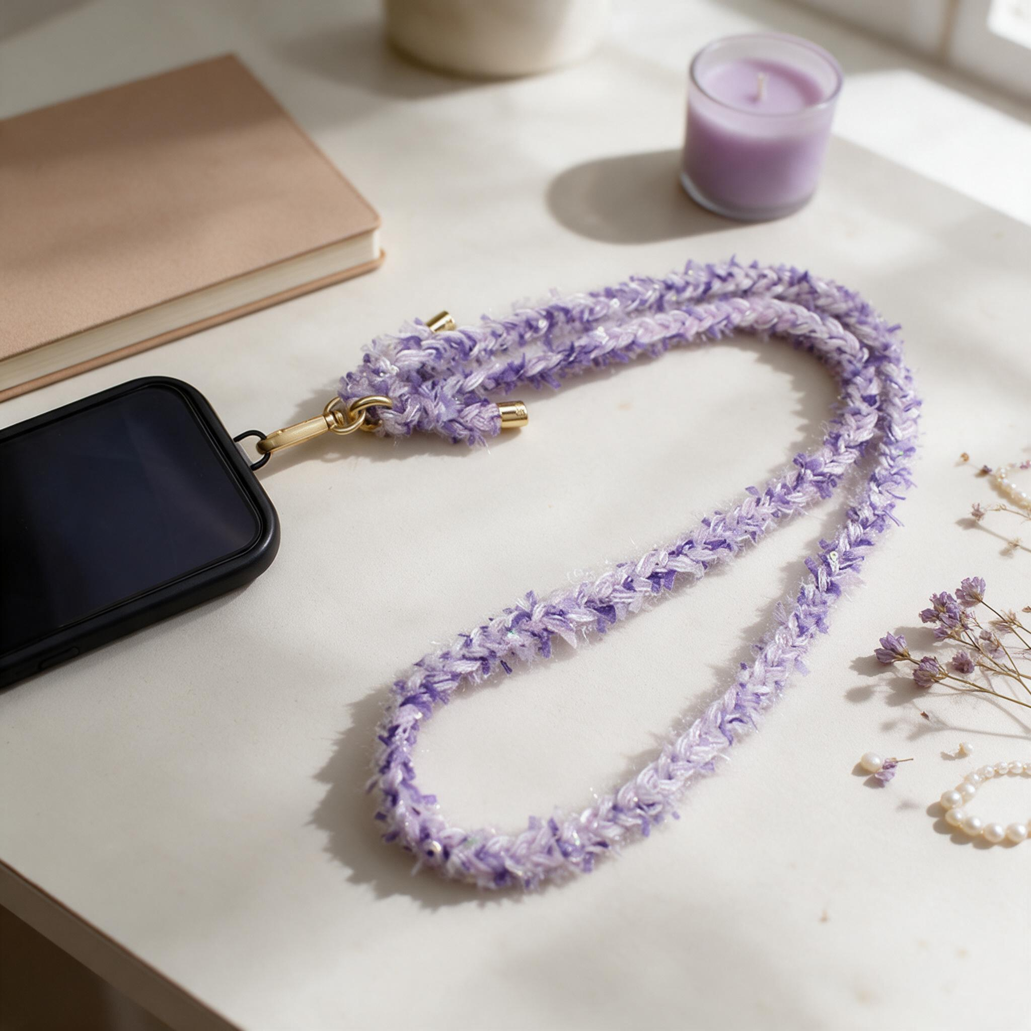 IPHONE soft Textured Crossbody Phone Strap for Everyday Style